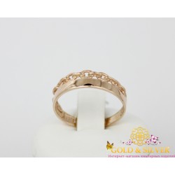 Жіноча золота каблучка "Ланцюг" 300507 Gold & Silver, Украина